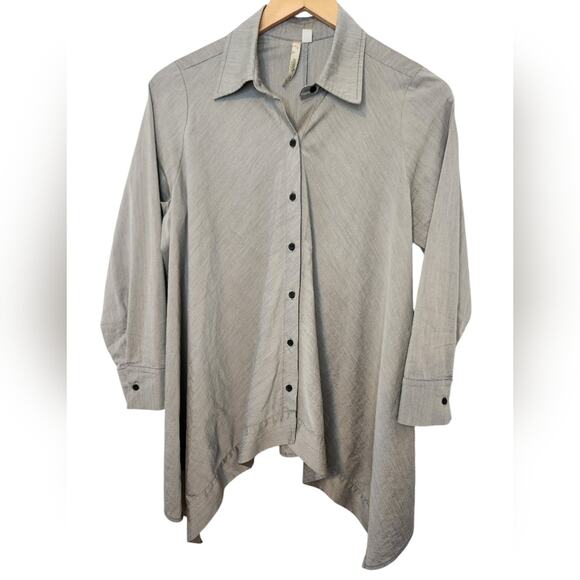 Comfy USA button down tunic top XS - Picture 1 of 7